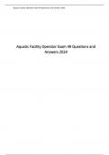 Aquatic Facility Operator Exam 49 Questions and Answers 2024&excl; 100&percnt; CORRECT ANSWERS