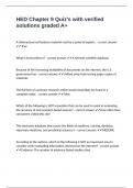 HED Chapter 9 Quiz's with verified solutions graded A&plus;