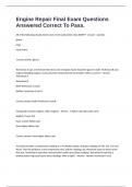 Engine Repair Final Exam Questions Answered Correct To Pass&period;