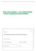 PHC 4101 EXAM 1 &vert; 121 QUESTIONS &vert; WITH COMPLETE SOLUTIONS&excl;&excl;