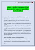 Edexcel A-level business paper 2 Exam Questions And Answers &vert;Latest 2025 &vert; Guaranteed Pass&period;