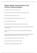 Engine Repair Test Questions And Correct Verified Answers&period;