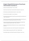 Engine Repair&sol;Performance Prep Exam And Answers Scored A&plus;&period;
