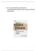 TEST BANK FOR ETHICS AND ISSUES IN CONTEMPORARY NURSING 3RD CANADIAN EDITION BURKHARDT&period;