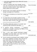 Cow-Calf Certification Exam With All Correct Answers 2025