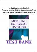 TEST BANK FOR Davis Advantage for Medical-Surgical Nursing&colon; Making Connections to Practice Second Edition by Janice J&period; Hoffman   ISBN&colon; 978-0803677074  COMPLETE GUIDE A&plus; GRADE ASSURED &excl;&excl;&excl;LATEST UPDATE&excl;&excl;&excl;GUARANTEED SUCCESS&excl;&excl;&excl;&excl;&excl;