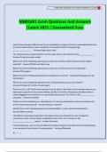 MNB1601 Exam Questions And Answers &vert;Latest 2025 &vert; Guaranteed Pass&period;