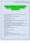 NORMAL & EMERGENCY PROCEDURES Exam Questions And Answers &vert;Latest 2025 &vert; Guaranteed Pass&period;