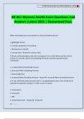 NR 661-Womans Health Exam Questions And Answers &vert;Latest 2025 &vert; Guaranteed Pass&period;
