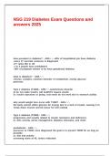 NSG 219 Diabetes Exam Questions and answers 2025&period;