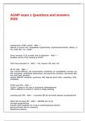 AGNP exam 1 Questions and answers 2025&period;