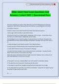 Older Adult Final Exam Questions And Answers &vert;Latest 2025 &vert; Guaranteed Pass&period;