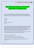 Older Adult Exam Questions And Answers &vert;Latest 2025 &vert; Guaranteed Pass