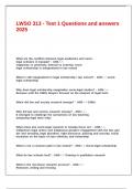 LWSO 313 - Test 1 Questions and answers 2025&period;