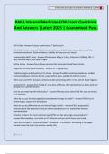 PAEA Internal Medicine EOR Exam Questions And Answers &vert;Latest 2025 &vert; Guaranteed Pass&period;