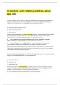 PN MEDICAL- ADULT MEDICAL SURGICAL EXAM  Q&A 2025