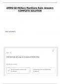 AMMO 68 Military Munitions Rule- Answers COMPLETE SOLUTION