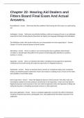 Chapter 22- Hearing Aid Dealers and Fitters Board Final Exam And Actual Answers&period;