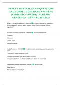 NUSCTX 10S FINAL EXAM QUESTIONS AND CORRECT DETAILED ANSWERS &lpar;VERIFIED ANSWERS&rpar; &vert; ALREADY GRADED A&plus; &vert; NEW UPDATE 2025
