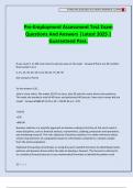Pre-Employment Assessment Test Exam Questions And Answers &vert;Latest 2025 &vert; Guaranteed Pass&period;