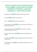NUSCTX 104 FINAL EXAM QUESTIONS AND CORRECT DETAILED ANSWERS &lpar;VERIFIED ANSWERS&rpar; &vert; ALREADY GRADED A&plus; &vert; NEW UPDATE 2025