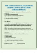 NURS 233 MODULE 1 STUDY QUESTIONS AND  ANSWERS COMPLETE AND ACCURATE HERZING UNIVERSITY&period;