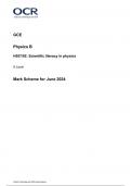 OCR A Level Physics B &lpar;Advancing Physics&rpar; H557&sol;02 JUNE 2024 MARK SCHEME&colon; Scientific literacy in physics