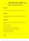  BIO 100 EXAM 1 SDSU QUESTIONS AND ANSWERS 2025