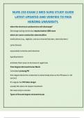 NURS 233 EXAM 2 MED SURG STUDY GUIDE  LATEST UPDATED AND VERIFIED TO PASS  HERZING UNIVERSITY&period;