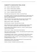 NABCEP PV ASSOCIATES FINAL EXAM