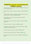 NURBN2023 ACTUAL Exam Questions and  CORRECT Answers