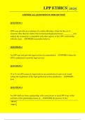  LPP ETHICS QUESTIONS AND ANSWERS 2025