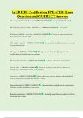 IAED ETC Certification UPDATED Exam  Questions and CORRECT Answers