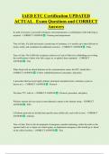 IAED ETC Certification UPDATED  ACTUAL Exam Questions and CORRECT  Answers
