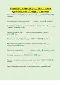 Final ETC UPDATED ACTUAL Exam  Questions and CORRECT Answers