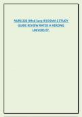 NURS 233 &lpar;Med Surg III&rpar; EXAM 2 STUDY  GUIDE REVIEW RATED A HERZING  UNIVERSITY