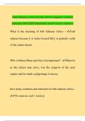 Sub-Saharan Africa Exam With Complete Verified Solution 2024&sol;2025 Questions And Correct Answers