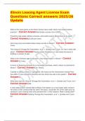 Illinois Leasing Agent License Exam Questions Correct answers 2025&sol;26 Update