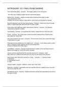 ASTRONOMY 101- FINAL EXAM QUEENS