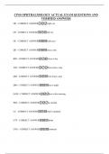 CPSS OPHTHALMOLOGY ACTUAL EXAM QUESTIONS AND VERIFIED ANSWERS