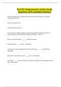biol 227 Integumentary System Study Questions with Complete Solutions