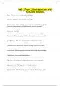 biol 227 unit 1 Study Questions with Complete Solutions
