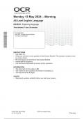 OCR AS Level English Language H070&sol;01 JUNE 2024 QUESTION PAPER&colon; Exploring language