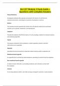 biol 227 Module 3 Study Guide &plus; Questions with Complete Answers