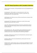 biol 227 Study Questions with Complete Solutions