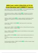 HHD Unit 3 AOS1 UPDATED ACTUAL Exam Questions and CORRECT Answers