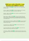 HHD Unit 3 AOS1 UPDATED Exam  Questions and CORRECT Answers