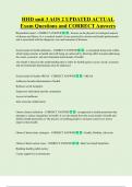 HHD unit 3 AOS 2 UPDATED ACTUAL Exam Questions and CORRECT Answers