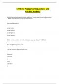 C779 Pre Assessment Questions and Correct Answers