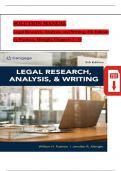 Solution Manual - Legal Research&comma; Analysis&comma; and Writing 5th Edition by Putman & Albright All 1-19 Chapters Covered &comma;Latest Edition